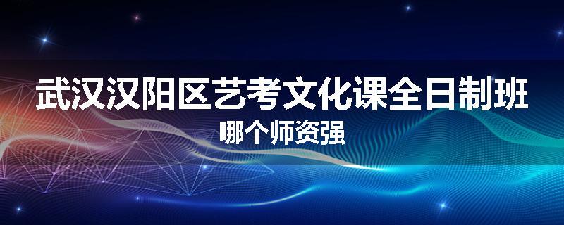 武汉汉阳区艺考文化课全日制班哪个师资强
