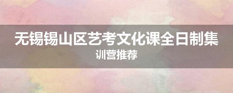 无锡锡山区艺考文化课全日制集训营推荐
