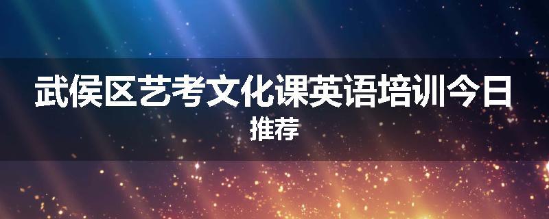 武侯区艺考文化课英语培训今日推荐