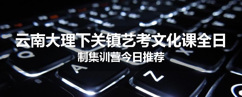 云南大理下关镇艺考文化课全日制集训营今日推荐
