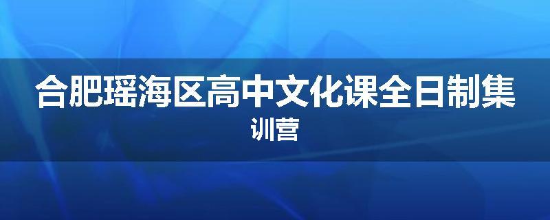 合肥瑶海区高中文化课全日制集训营