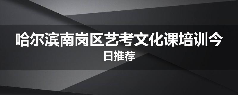 哈尔滨南岗区艺考文化课培训今日推荐