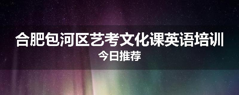 合肥包河区艺考文化课英语培训今日推荐