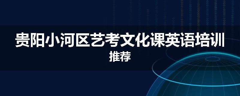 贵阳小河区艺考文化课英语培训推荐