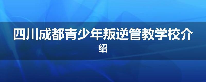 四川成都青少年叛逆管教学校介绍