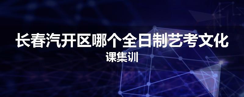 长春汽开区哪个全日制艺考文化课集训