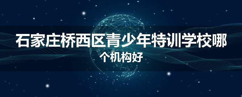 石家庄桥西区青少年特训学校哪个机构好