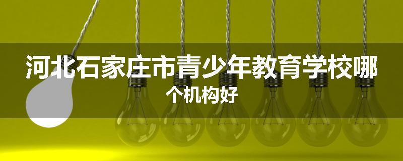 河北石家庄市青少年教育学校哪个机构好