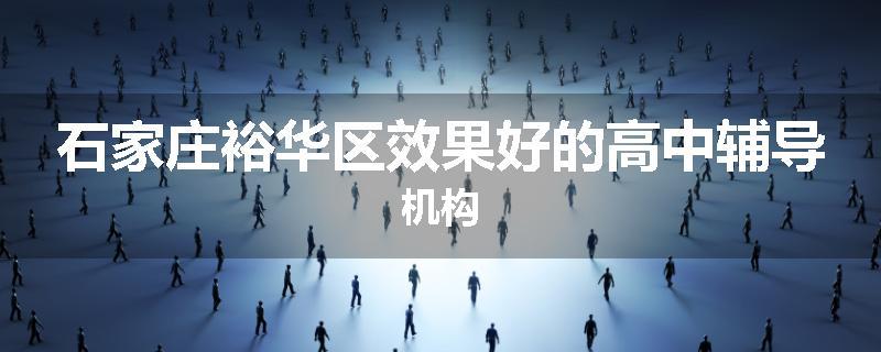 石家庄裕华区效果好的高中辅导机构