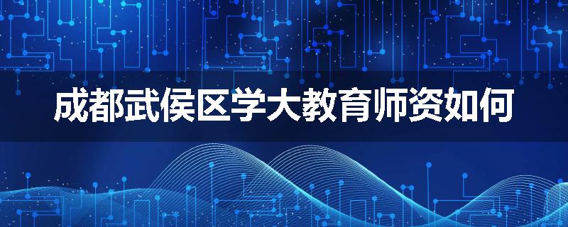 成都武侯区学大教育师资如何