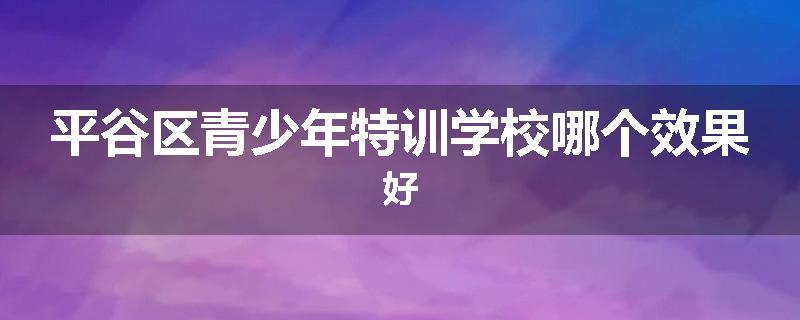 平谷区青少年特训学校哪个效果好