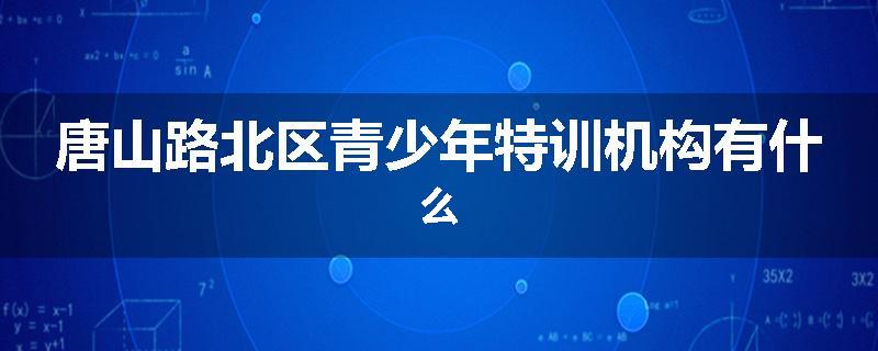 唐山路北区青少年特训机构有什么
