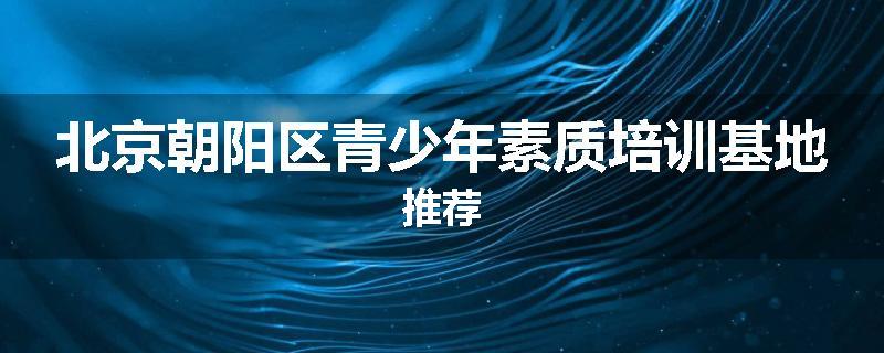 北京朝阳区青少年素质培训基地推荐