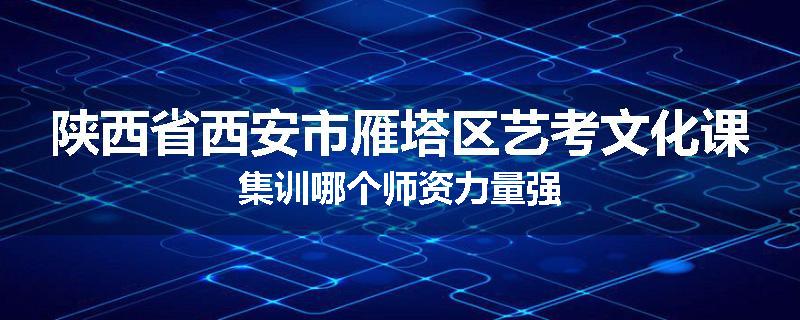 陕西省西安市雁塔区艺考文化课集训哪个师资力量强